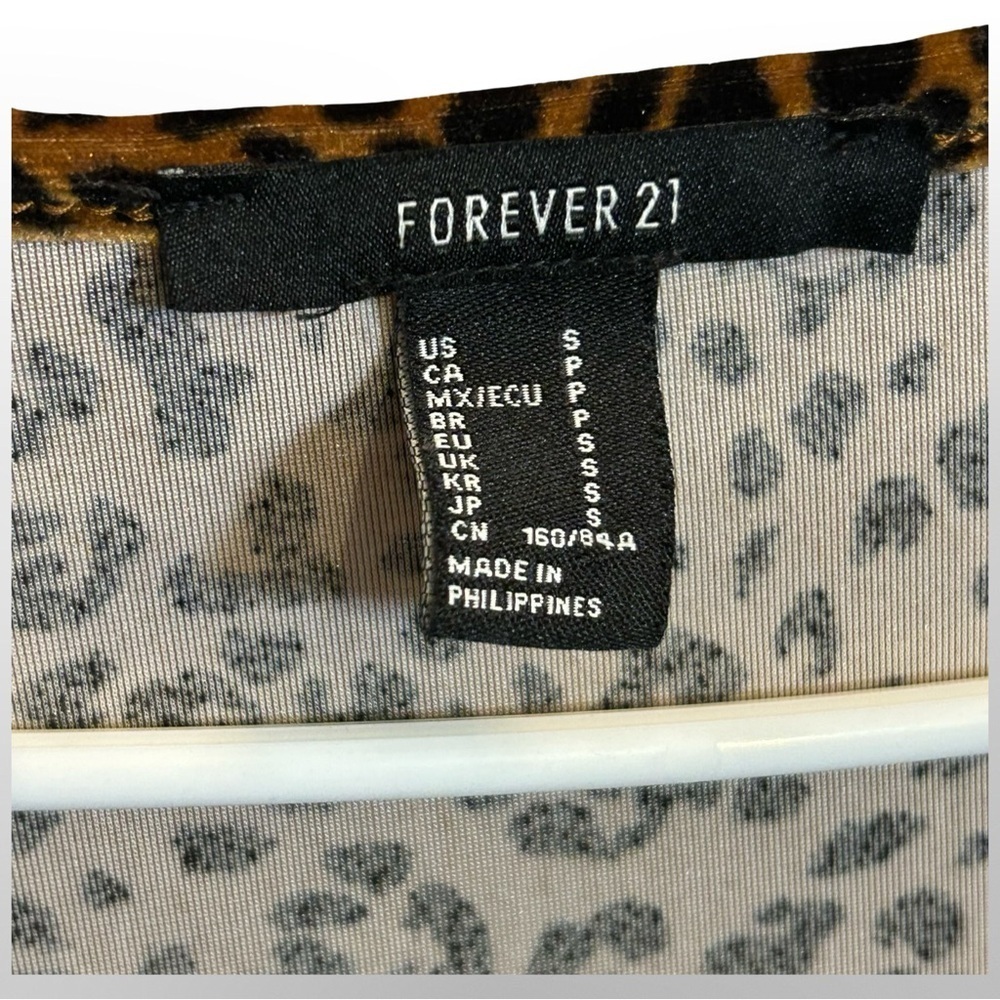 🐆 Forever 21 Velvet Leopard Mini Dress – Size S - Picture 6 of 9
